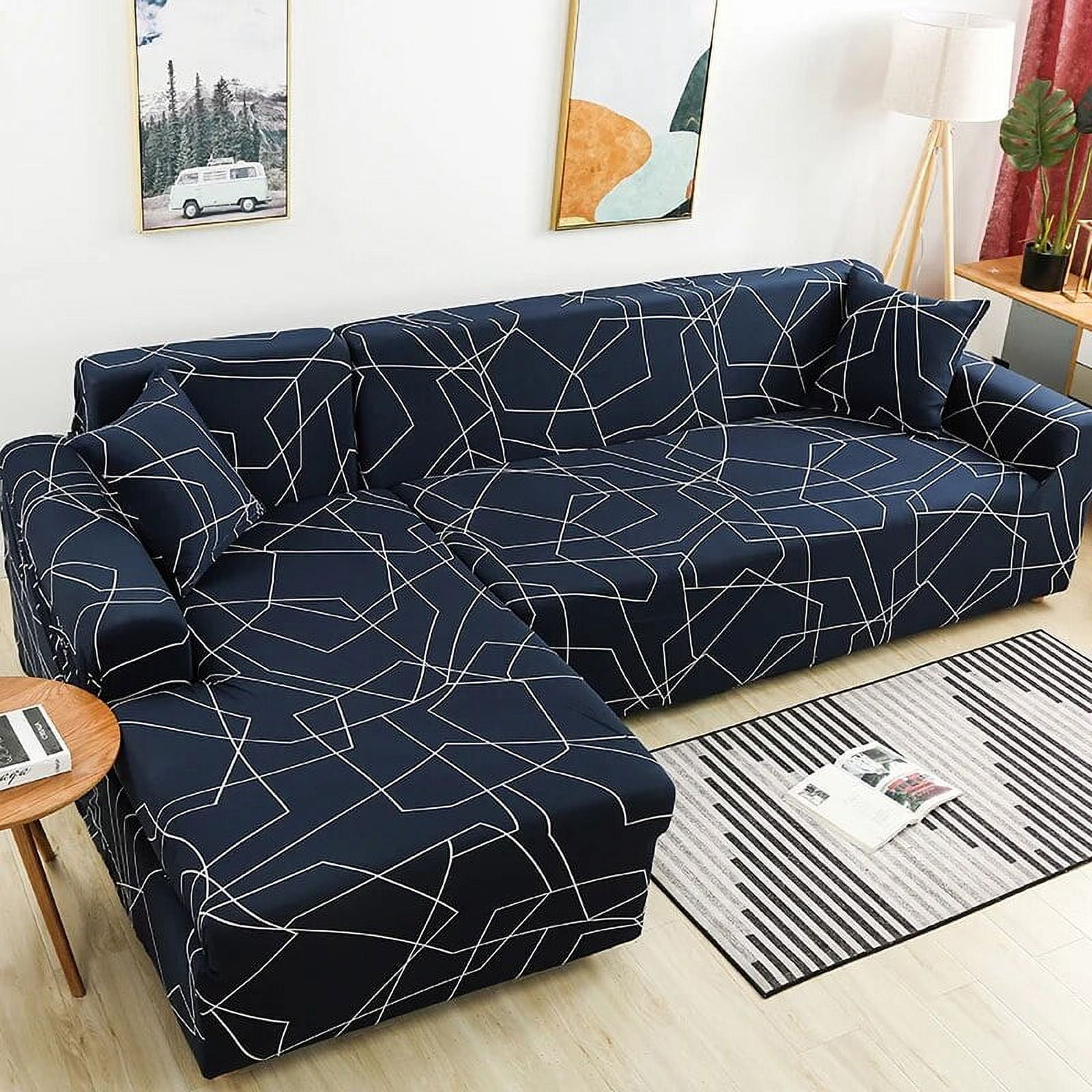 Corner Sofa Covers for Living Room Elastic Cushion Cover Stretch Sofa L