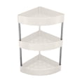 thumbnail image 1 of Corner Spice Rack 3 Tier Countertop Organizer,Triangular Desktop Storage Shelf for Kitchen Bathroom Vanity,Multi-Purpose Shelving Unit for Spices Cosmetics Toiletries,Sturdy Metal Frame White, 1 of 7