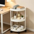 Kitchen Corner Storage Rack Corner Storage Cart, 3-Tier Slim Utility Organizer with Open Shelves ...