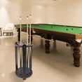 thumbnail image 1 of Corner-Style Floor Stand Billiard Pool Cue Racks, Wood Multifunctional Pool Stick Stand Holder Cue Holder for Fishing Rod Golf Club, 9-Hole Billiard Cue Rack, 1 of 8
