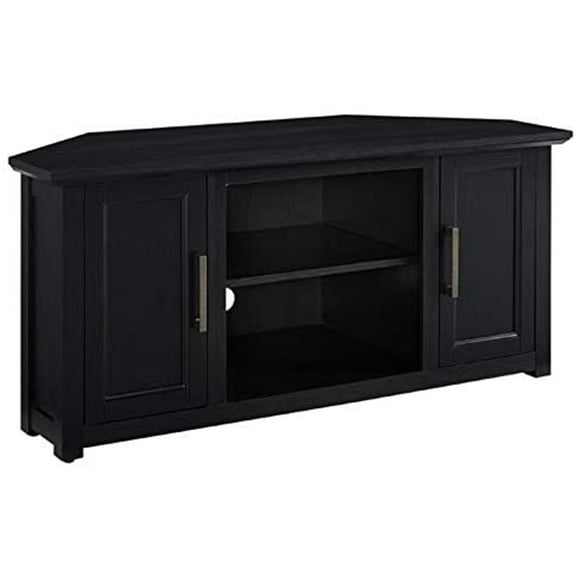 Corner TV Stand " 48 Inch Black Entertainment Center for TVs up to 50"