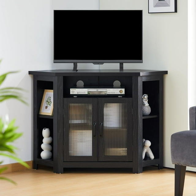 Corner TV Stand for 48 Inch TV, 44” Farmhouse Corner TV TV
