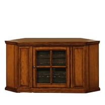 Corner TV Stand in Burnished Oak, 47-Inch