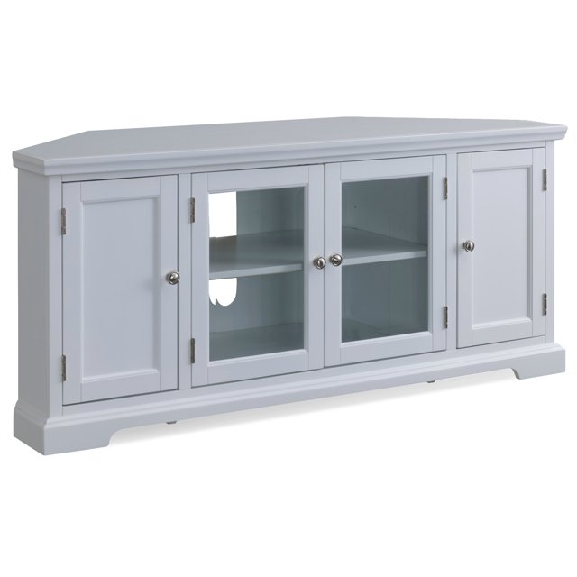 Corner TV Stand in White