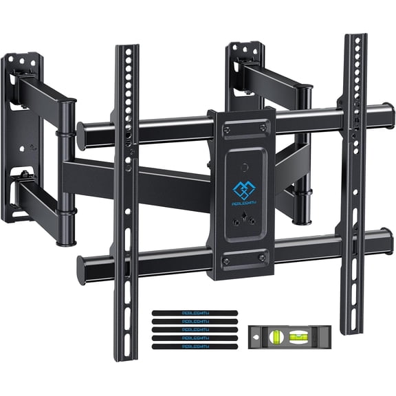 Corner TV Wall Mount Bracket for 26-60 inch LED LCD Flat Curved Screen TVs up to 99 lbs, Full Motion with Dual Articulating Arms, Swivel, Tilt, Extension, Max VESA 400x400mm