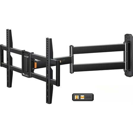 Corner TV Wall Mount Long Arm TV Mount Bracket for 32-75 Inch TVs-Full Motion Wall Mount with 32.37” Extension & Swivel Articulating Arm & Tilt, MAX VESA 600x400mm, Holds up to 100 lbs