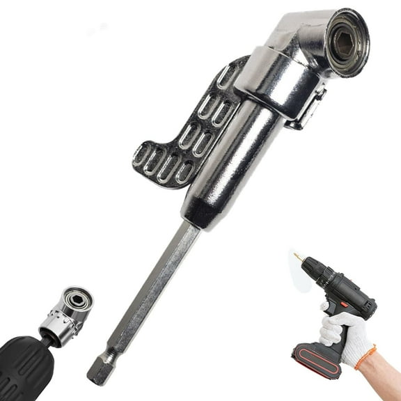 Corner Tool Screw Hub with Multi-function Bend Screwdriver Bit, Corner Tool Screw Hub, Right Angle Drill Attachment, 90 Degree Drill Attachment, 360° Rotatable 1/4" Angle Screwdriver