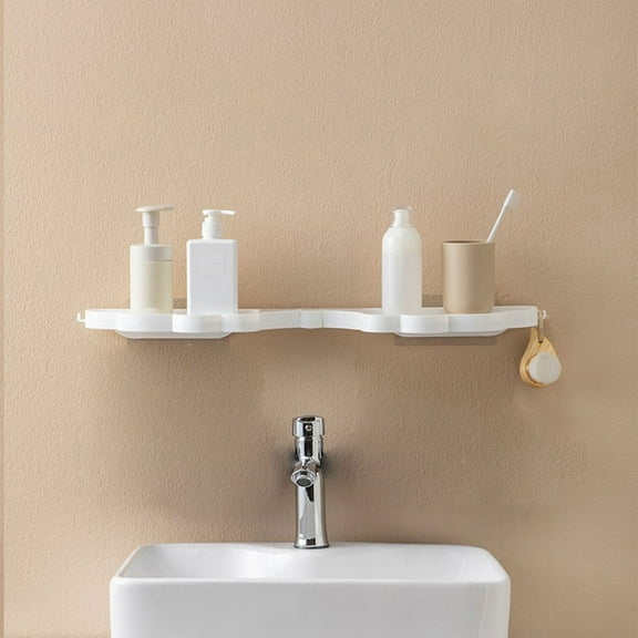Corner Wall Shelf Bathroom Kitchen Organizer Floating Storage Rack No Drill Wall Mounted Display Shelf Space Saving Storage For Bedroom Living Room Office Home Decor Organization Use