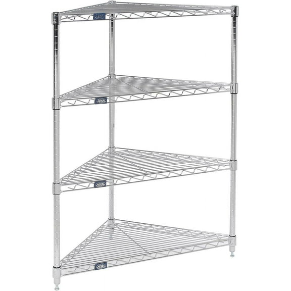 Corner Wire Shelving, 24"W x 18"D x 42"H