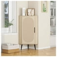 thumbnail image 1 of Corner cabinet ,Rattan door,Freestanding Corner Tables For Small Spaces, Corner Shelf Stand For Living Room, Kitchen, Bedroom, 1 of 1