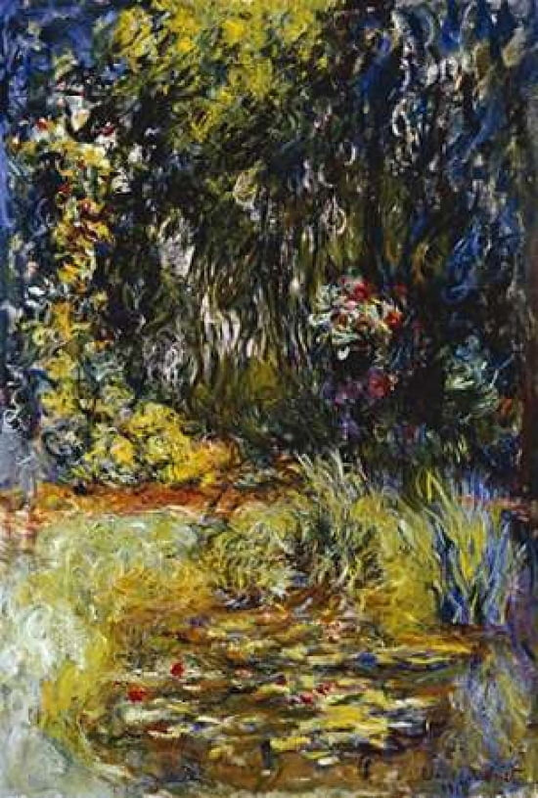 Corner of a Pond with Waterlilies Canvas Art - Claude Monet (20 x 28)