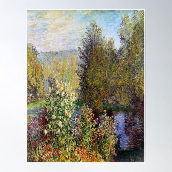Corner of the Garden at Montgeron-Claude Monet Poster, 16x24 UNFRAMED