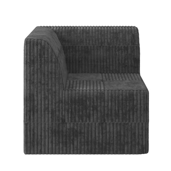 Corner sofa Compressed Sectional Sofa Modern Minimalist Style Corduroy Couch, Sleeper Sofa for Living Room, Bedroom, Comfy Compressed Sofa Couch Space-Efficient Design-GRAY