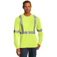 thumbnail image 1 of CornerStone ANSI 107 Class 2 Long Sleeve Safety T Shirt-XS (Safety Yellow/ Reflective), 1 of 6