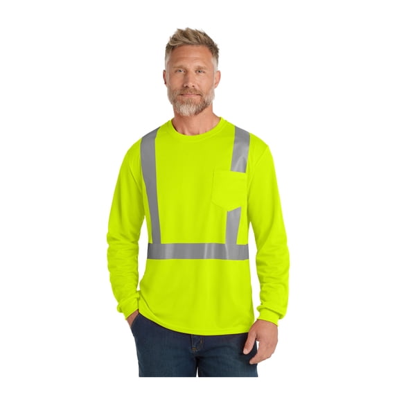 CornerStone ANSI 107 Class 2 Mesh Long Sleeve Tee | Reflective Safety T-Shirt for Men & Women, Comfortable High Visibility Clothing