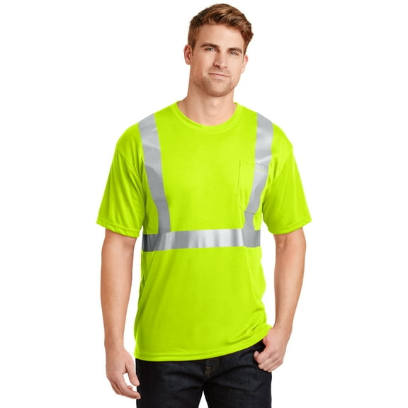 CornerStone ANSI 107 Class 2 Safety T Shirt-2XL (Safety Yellow/ Reflective)