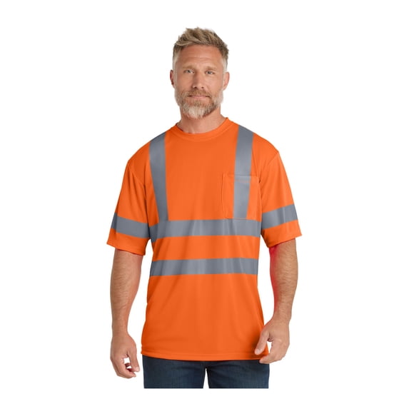 CornerStone ANSI 107 Class 3 Short Sleeve Snag-Resistant Reflective T-Shirt | Men's and Women's Safety Clothing, High Visibility Tee for Work
