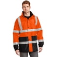thumbnail image 1 of CornerStone ANSI 107 Class 3 Waterproof Parka-M (Safety Orange/ Black), 1 of 5