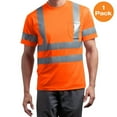 thumbnail image 1 of CornerStone CS408 Type R Class 3 Safety T-Shirt, Safety Orange, M 3.7-Ounce, 100% Polyester, Big and Tall Work Shirts, 1 of 1