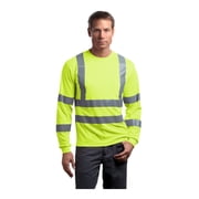 CornerStone ANSI 107 Class 3 Long Sleeve Snag-Resistant Reflective T-Shirt | Safety Clothing for Men & Women, High Visibility Work Tee