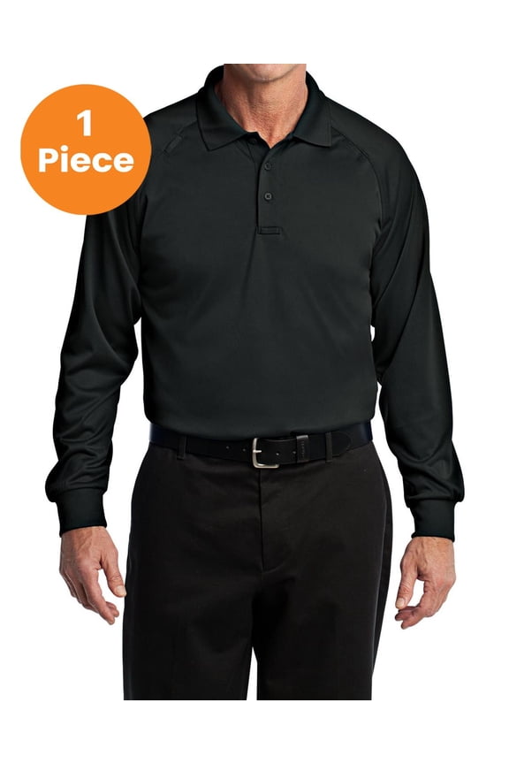 CS410LS Select Long Sleeve Snag-Proof Tactical Polo, Black, 2XL, Mens Work Shirts