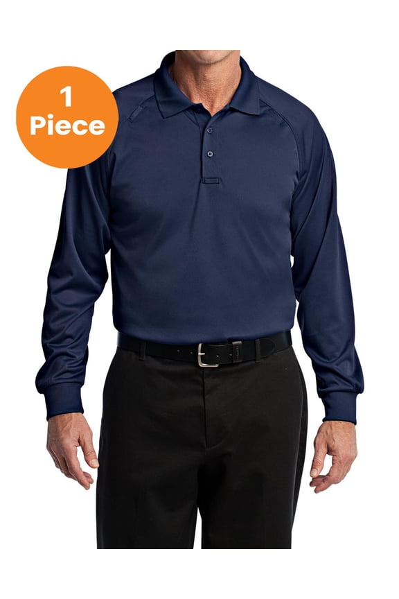 CS410LS Select Long Sleeve Snag-Proof Tactical Polo, Dark Navy, L, Mens Work Shirts