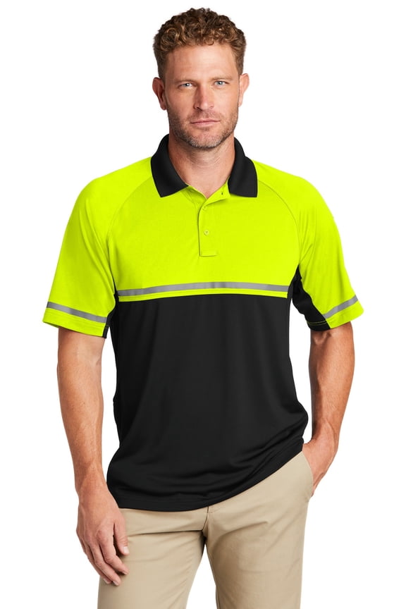 CS423 Select Lightweight Snag-Proof Enhanced Visibility Polo, Safety Yellow/ Black, 4XL