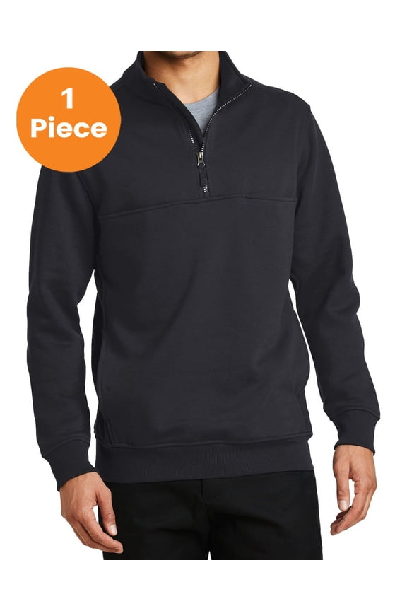 CS626 1/2-Zip Job Shirt, Dark Navy, 3XL, Plus Size Tops