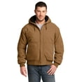 thumbnail image 1 of CornerStone CSJ41 Mens Washed Duck Cloth Insulated Hooded Work Jacket, Duck Brown - Extra Small, 1 of 3