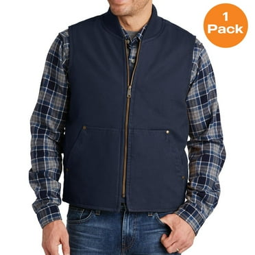 CornerStone CSV40 Washed Duck Cloth Vest, Navy, 3XL, Mens Coats and Jackets