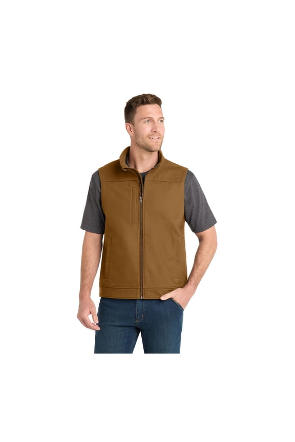 Unisex Duck Bonded Soft Shell Vest | Zip Up Outerwear for Men & Women, Fleece Lined with Water-Resistant Finish & Secure Pocket Storage