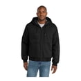 thumbnail image 1 of CornerStone Unisex Duck Cloth Hooded Work Jacket | Zip Up Outerwear for Men & Women with Insulated Hood & Hand Warmer Pockets, 1 of 4