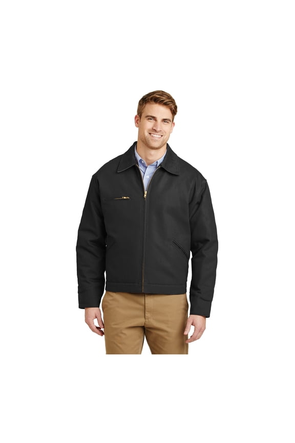 Unisex Duck Cloth Work Jacket | Zip Up Outerwear for Men & Women, Durable Construction, Multiple Pockets