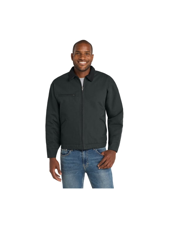 Unisex Duck Cloth Work Jacket | Zip Up Outerwear for Men & Women, Durable Construction, Multiple Pockets