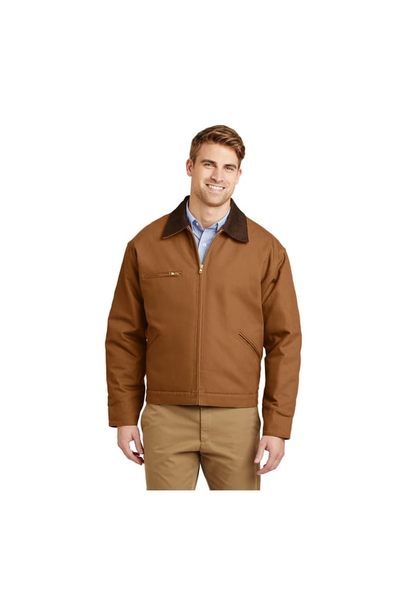 Unisex Duck Cloth Work Jacket | Zip Up Outerwear for Men & Women, Durable Construction, Multiple Pockets