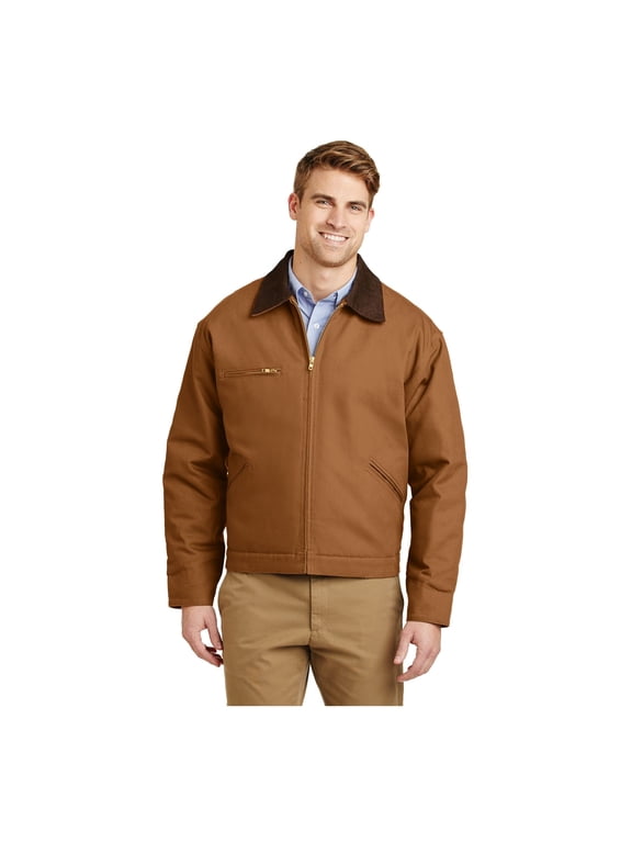 Unisex Duck Cloth Work Jacket | Zip Up Outerwear for Men & Women, Durable Construction, Multiple Pockets