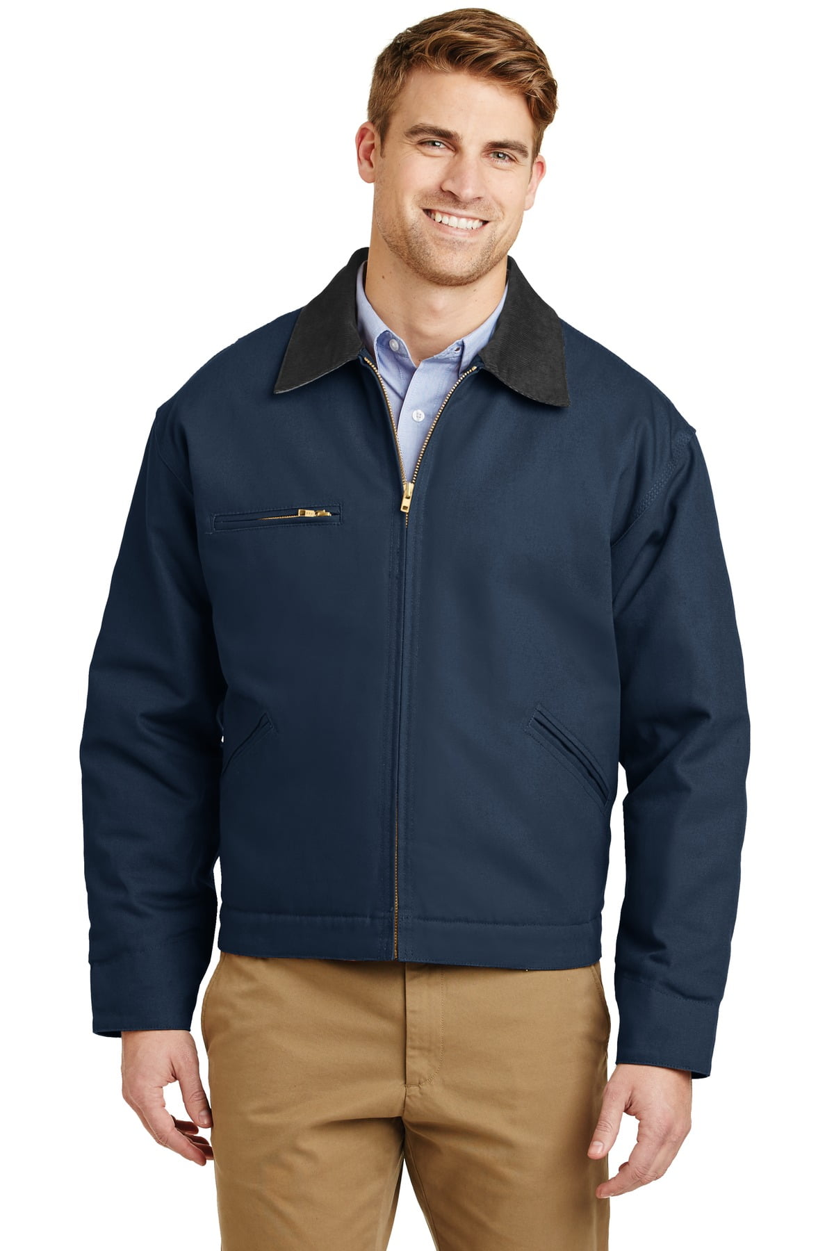 【U LAN】Tray Quilted Work Hood Jacket Wrangler Workwear Men's Quilted Lined Work Shirt Jacket with
