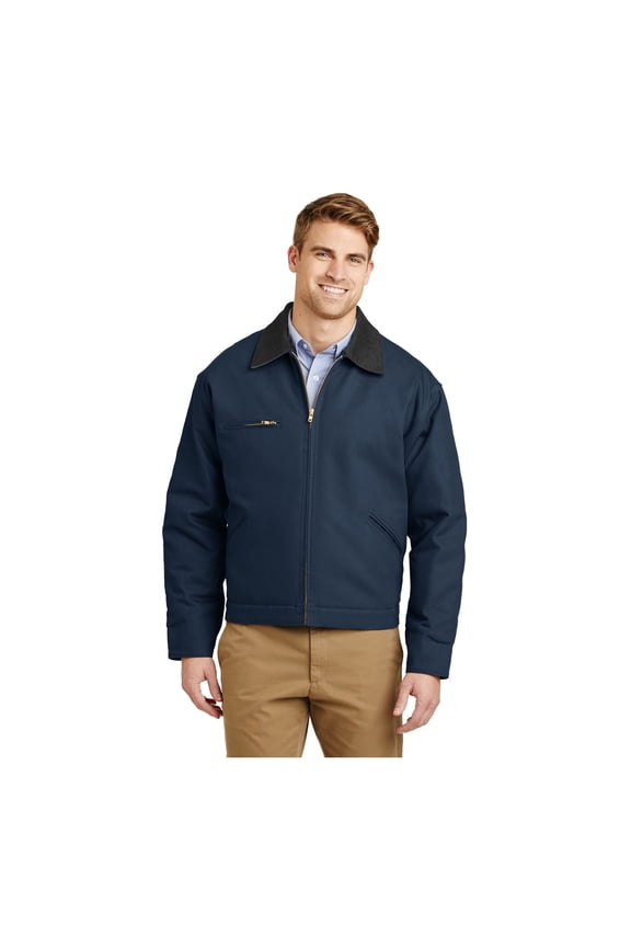 Unisex Duck Cloth Work Jacket | Zip Up Outerwear for Men & Women, Durable Construction, Multiple Pockets