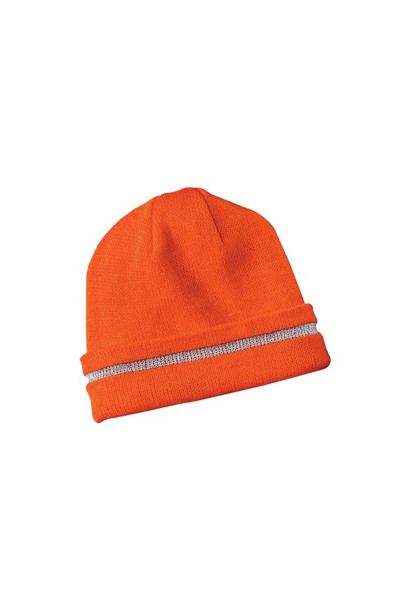 Enhanced Visibility Beanie with Reflective Stripe | Winter Safety Hat for Men & Women, Warm & Durable Fabric
