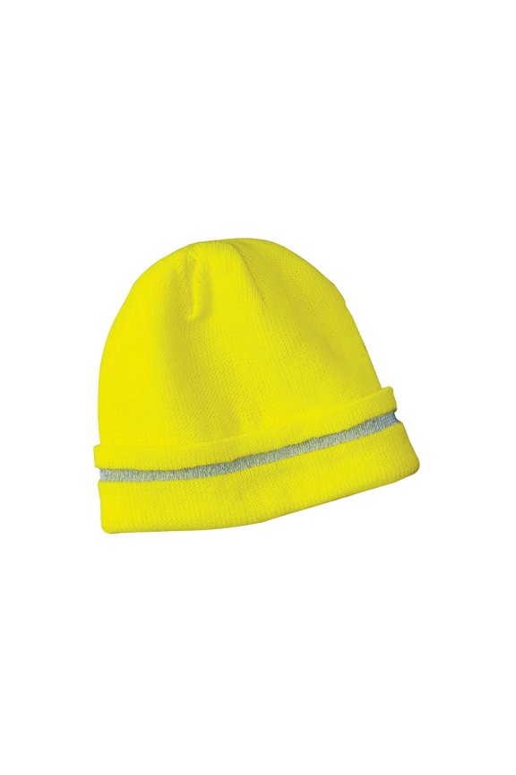 Enhanced Visibility Beanie with Reflective Stripe | Winter Safety Hat for Men & Women, Warm & Durable Fabric