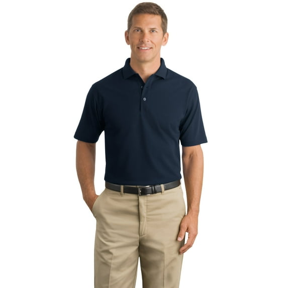 CornerStone CS402 Mens Industrial Pique Polo T-Shirt, Navy - 6XL