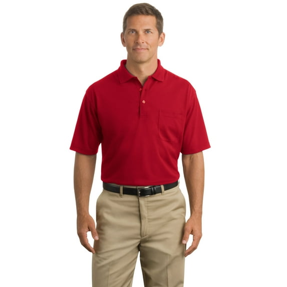 CornerStone Industrial Pocket Pique Polo-4XL (Red)