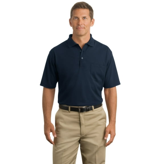 CornerStone Industrial Pocket Pique Polo-S (Navy)