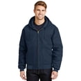 thumbnail image 1 of CornerStone Men’s Duck Cloth Hooded Work Jacket. J763H., Navy, 6XL, Big and Tall Work Outerwear, 1 of 6