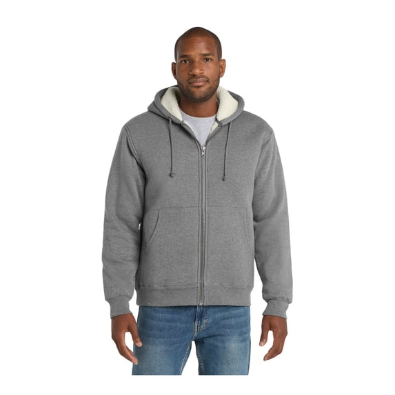 CornerStone Unisex Heavyweight Sherpa Lined Hooded Fleece Jacket | Zip Hoodie for Men & Women, Casual Sweatshirt