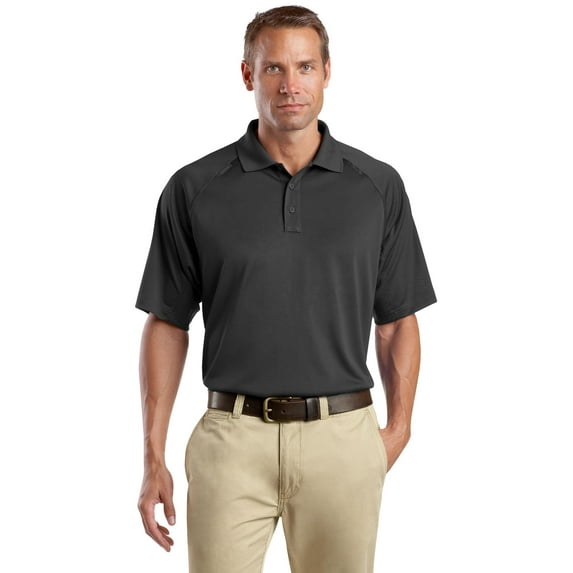 CornerStone Men's Moisture Wicking Side Vents Raglan Sleeves Polo Shirt - CS410