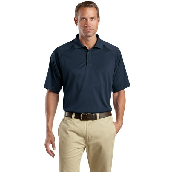 CornerStone Men's Moisture Wicking Side Vents Raglan Sleeves Polo Shirt - CS410