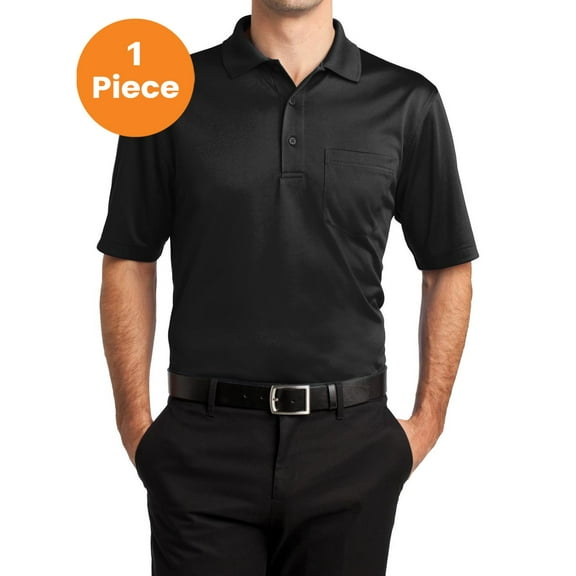 CornerStone Men’s Select Snag-Proof Pocket Polo. CS412P, Black, XL, Mens Polo Shirts
