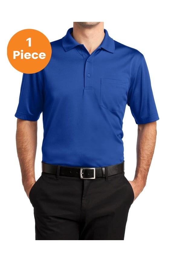 Men’s Select Snag-Proof Pocket Polo. CS412P, Royal, M, Mens Polo Shirts