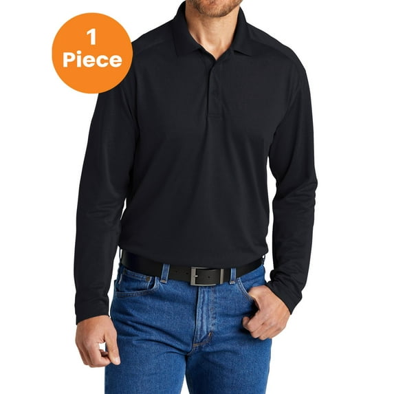 CornerStone Select Lightweight Snag-Proof Long Sleeve Polo CS418LS, Dark Navy, XS, Mens Polo Shirts
